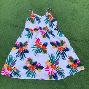 Old Navy, white floral print dress